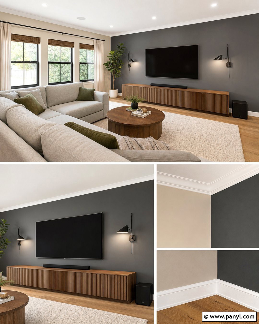 Magnolia And Grey TV Walls - 20 Magnolia And Grey Walls
