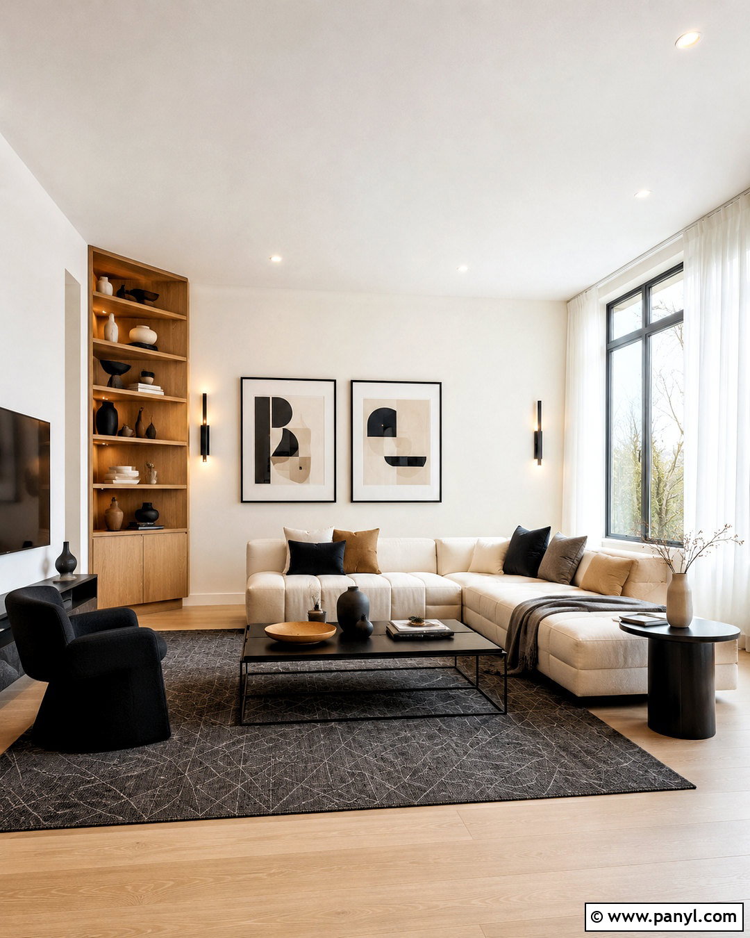 Magnolia Walls With Black Accents - 20 magnolia wall ideas