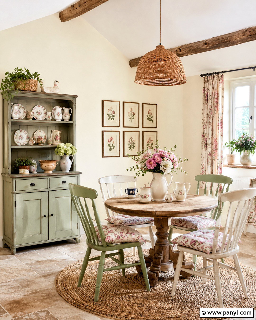Magnolia Walls With Cottage Floral Decor - 20 magnolia wall ideas