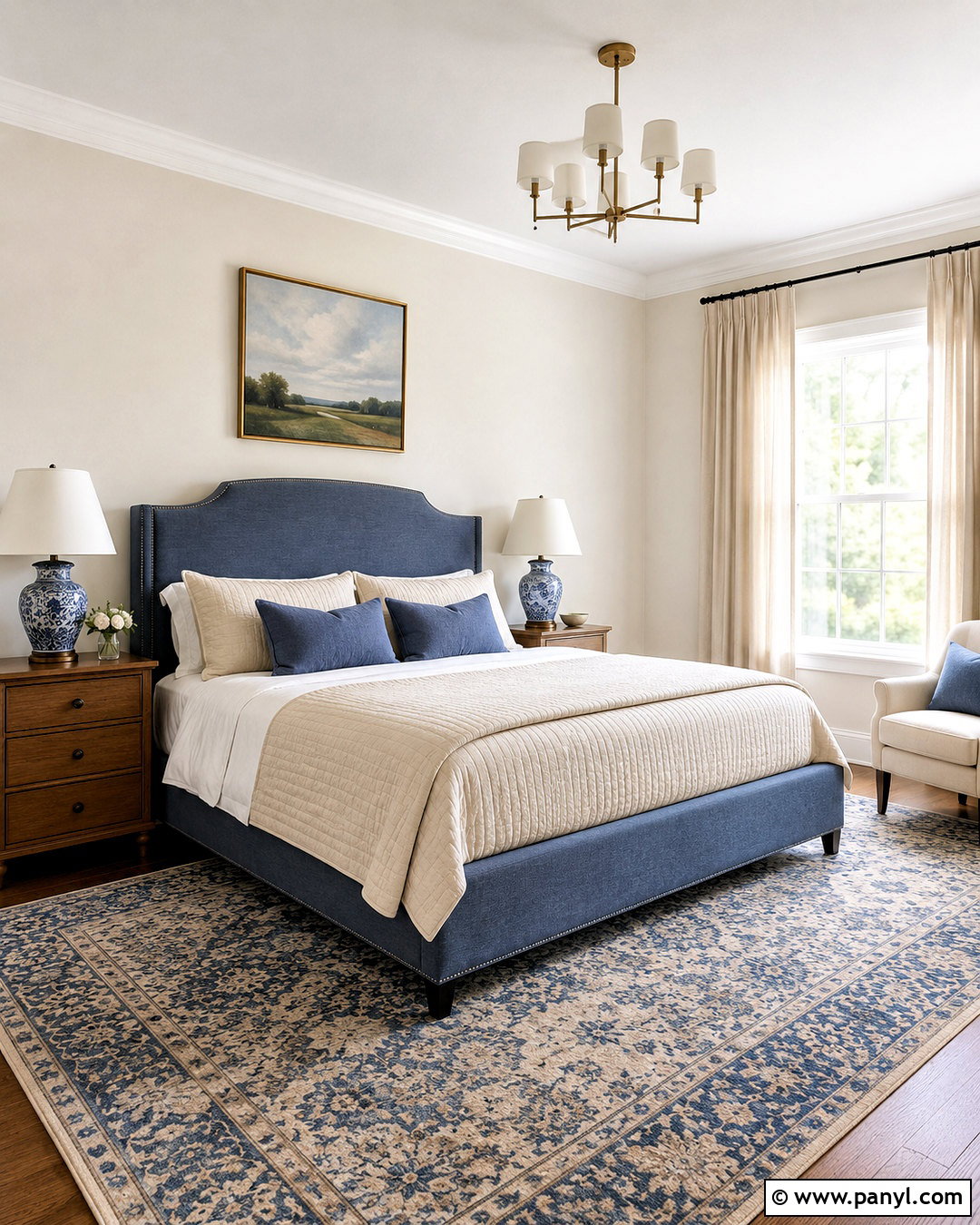 Magnolia Walls With Dusty Blue Bedroom Decor - 20 magnolia wall ideas