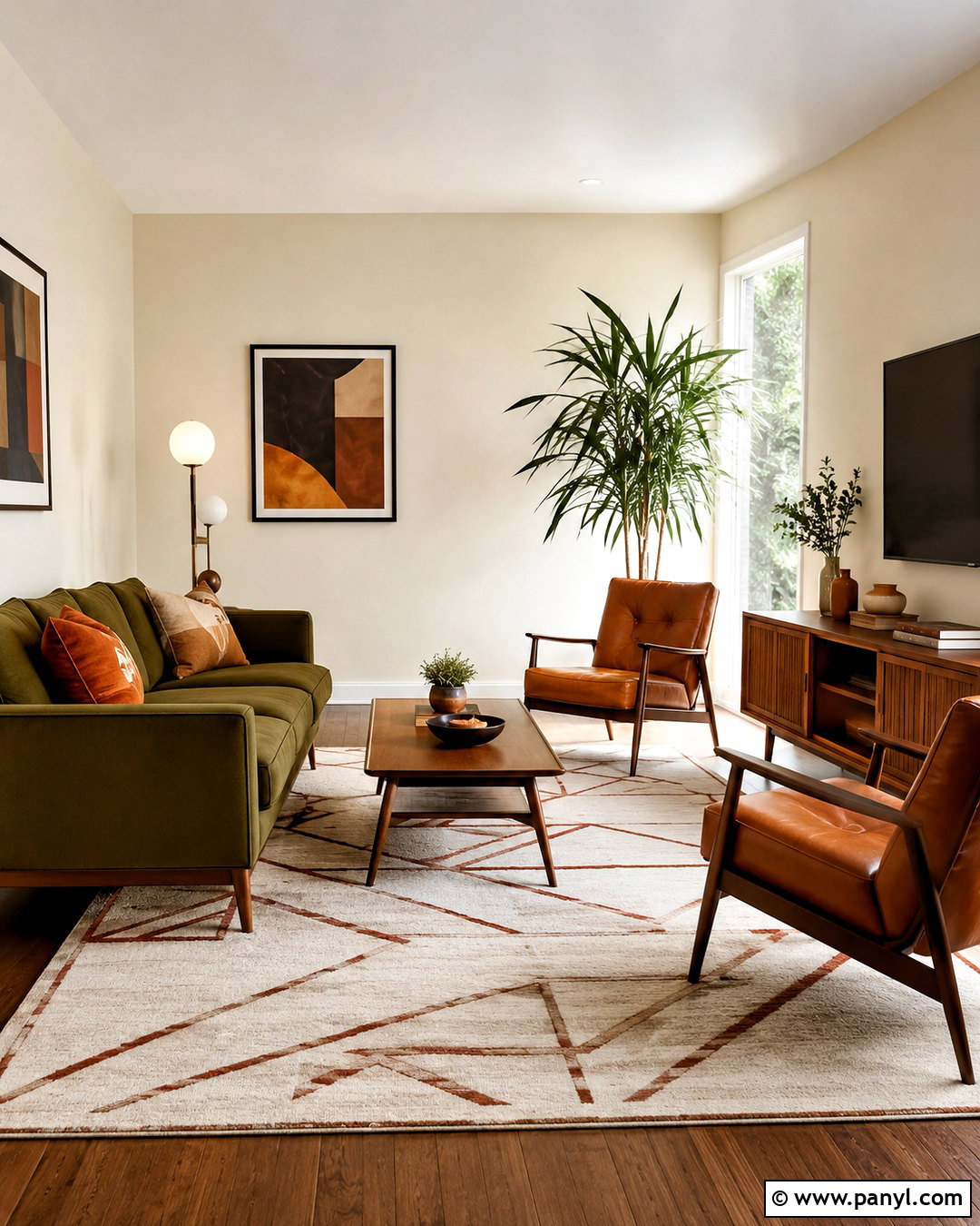 Magnolia Walls With Midcentury Modern Furniture - 20 magnolia wall ideas