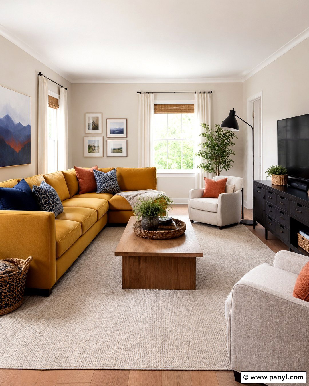 Magnolia Walls With Mustard Yellow - 20 Magnolia Wall Color Ideas