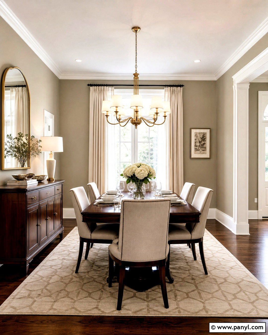 Mahogany Wood And Warm Greige - 20 wood colour combination ideas