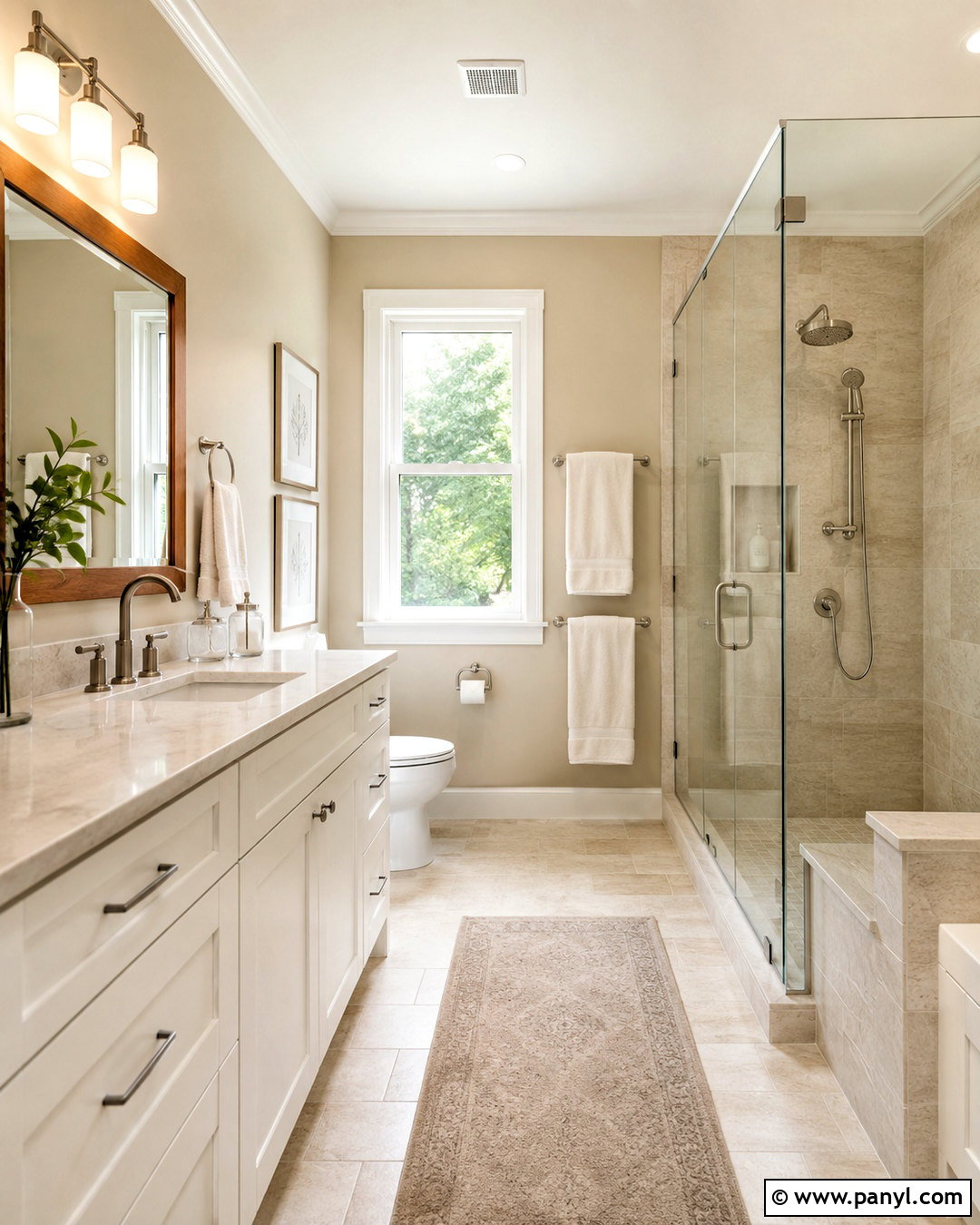 Maison Blanche Bathroom With Beige Tile - 20 maison blanche sherwin williams ideas