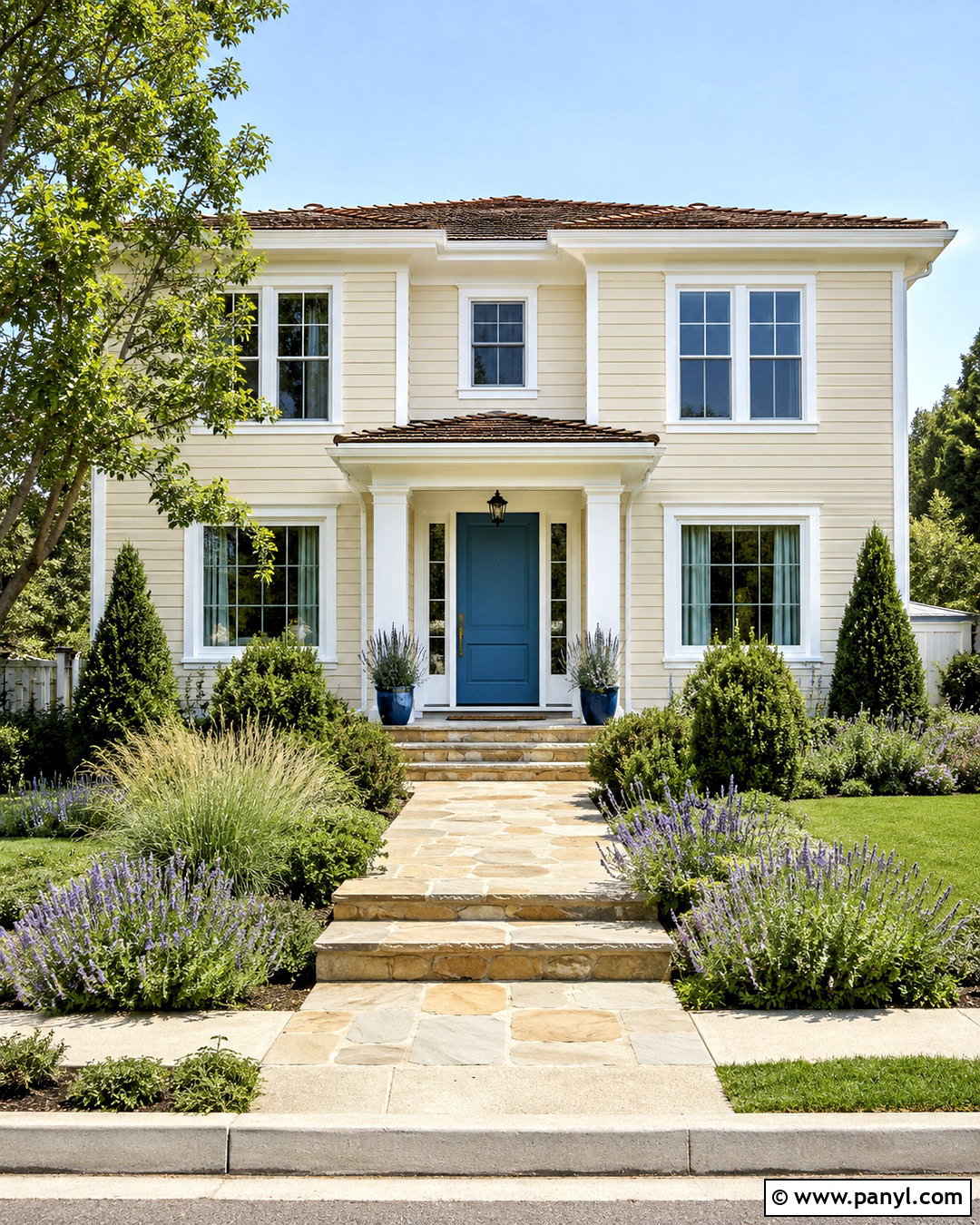 Maison Blanche Exterior With Blue Front Door - 20 maison blanche sherwin williams ideas