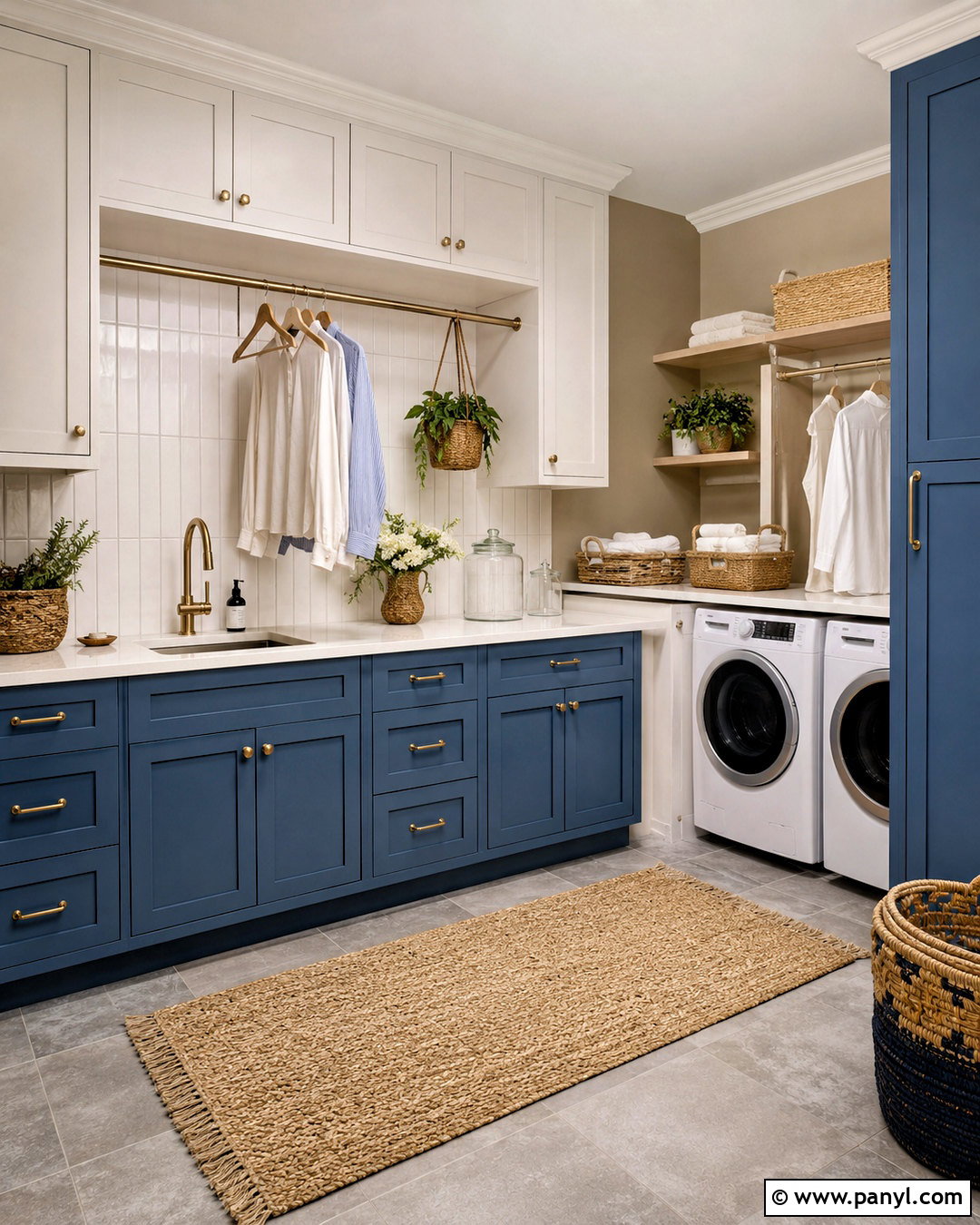 Maison Blanche Laundry Room With Blue Cabinets - 20 maison blanche sherwin williams ideas