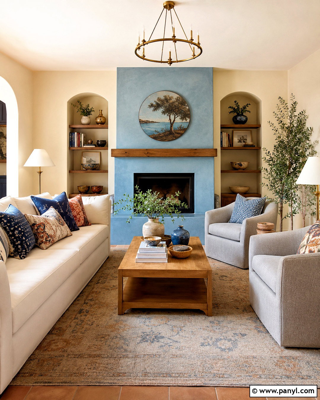 Maison Blanche Living Room With Mediterranean Blue - 20 maison blanche sherwin williams ideas