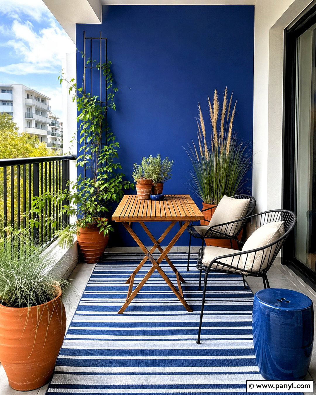 Majorelle Blue Balcony - 20 majorelle blue ideas