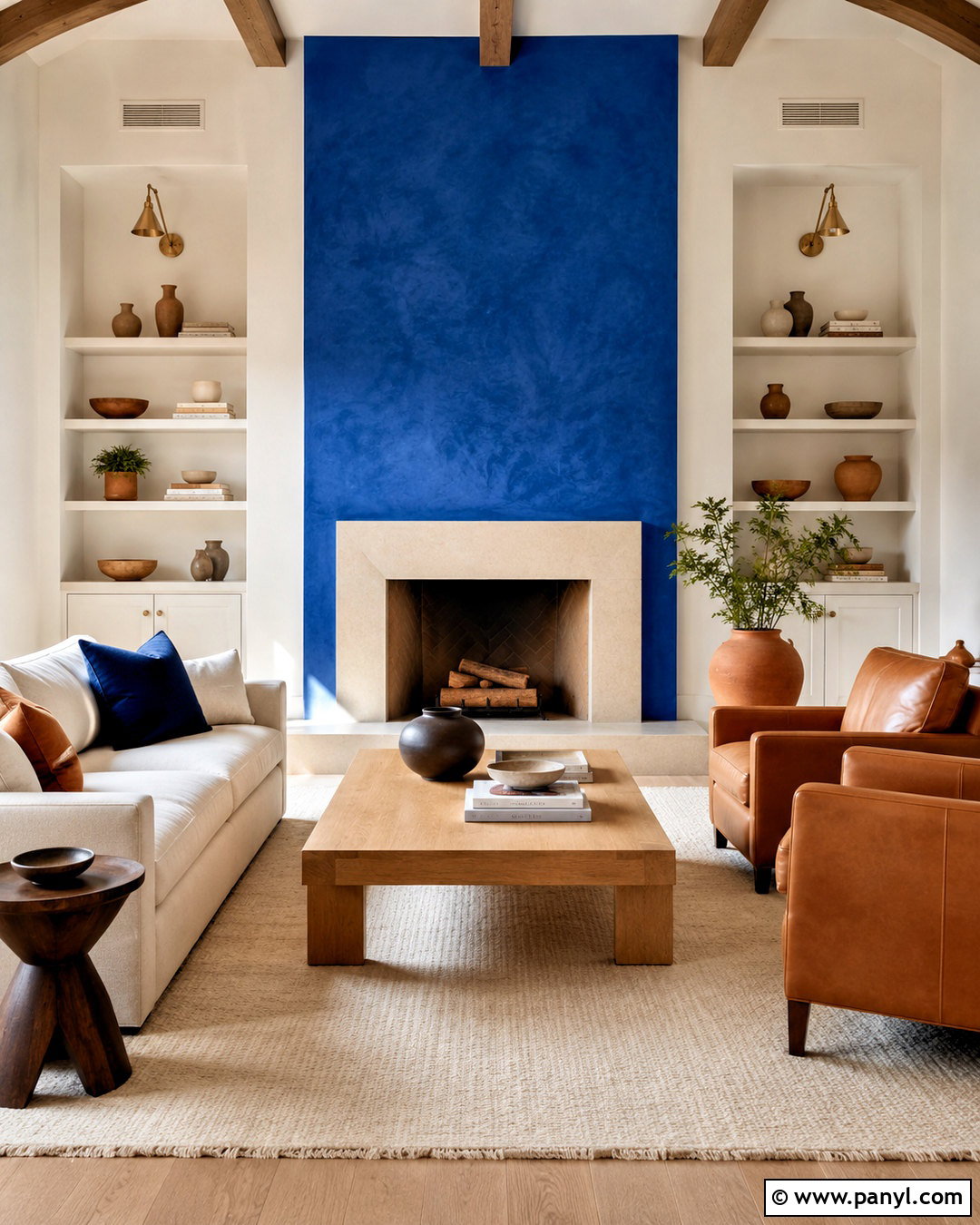Majorelle Blue Fireplace - 20 majorelle blue ideas