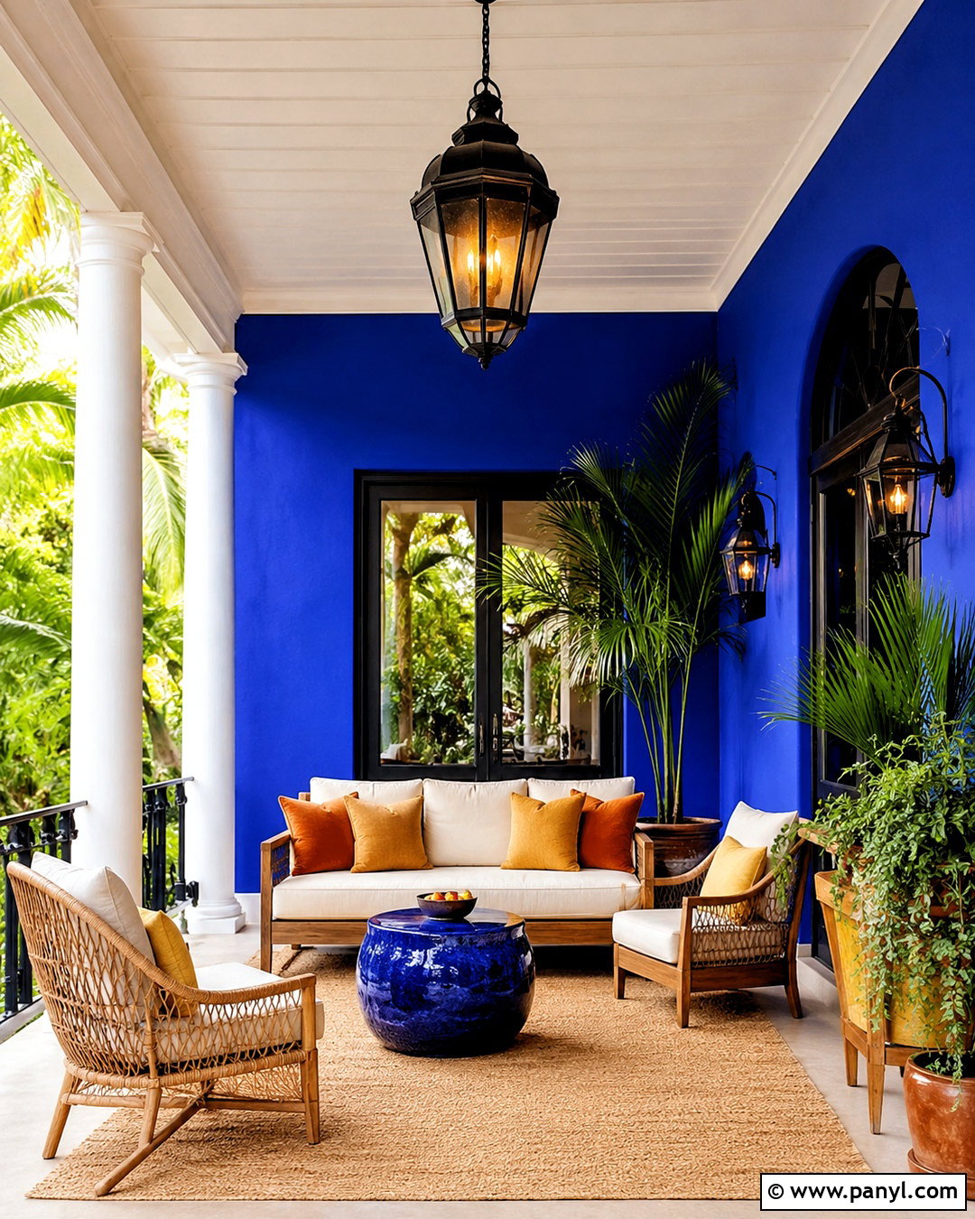 Majorelle Blue Porch - 20 majorelle blue ideas