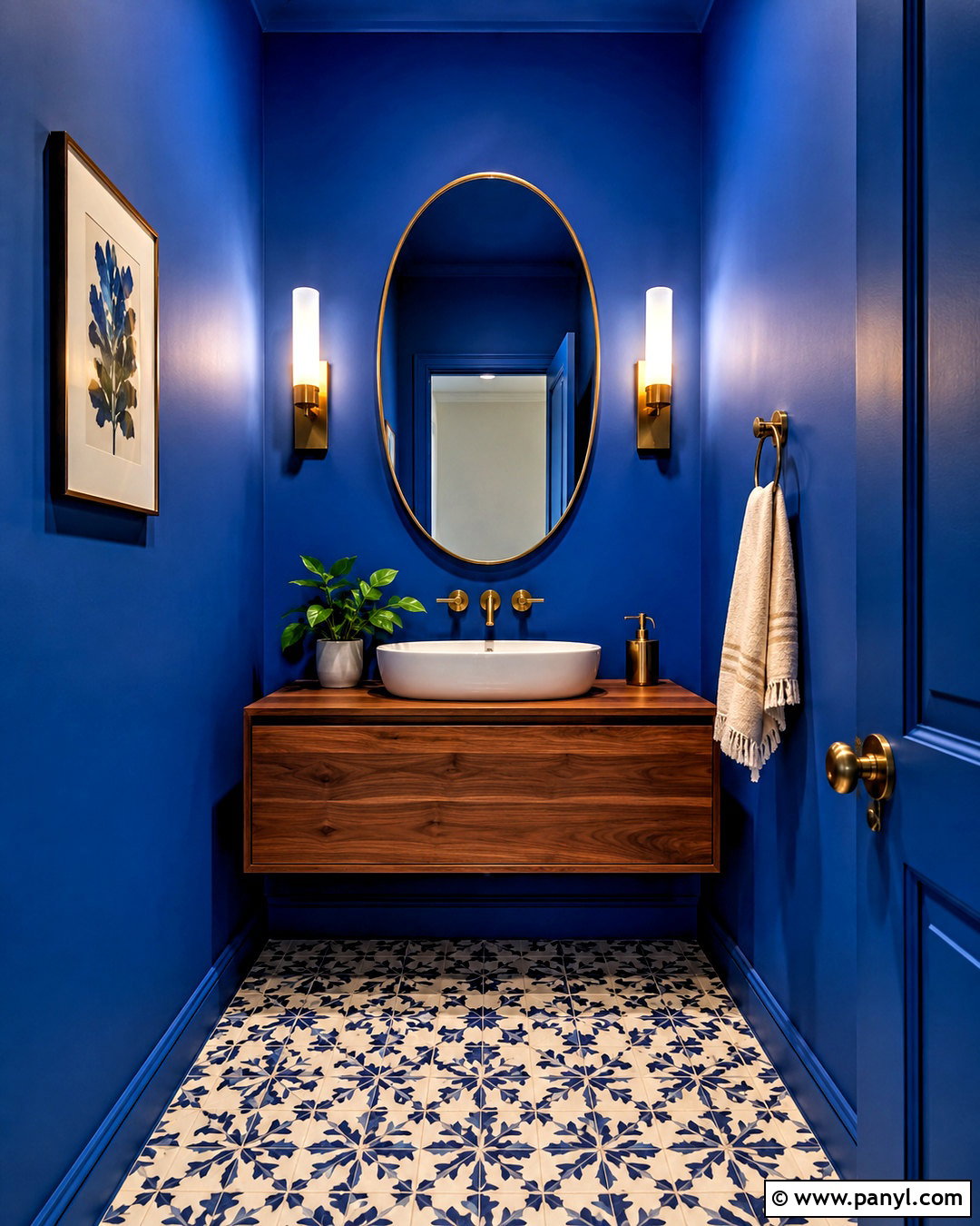 Majorelle Blue Powder Room - 20 majorelle blue ideas