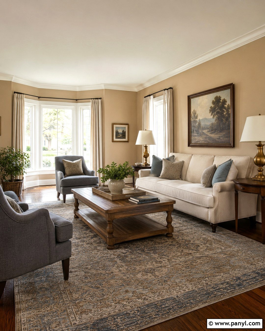 Manchester Tan Living Room - 20 Tan Wall Paint Colors