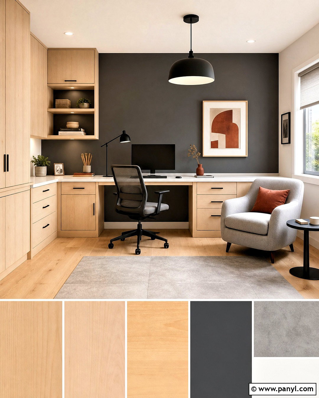 Maple And Charcoal Gray Wood Color Palette - 20 wood colour palette ideas