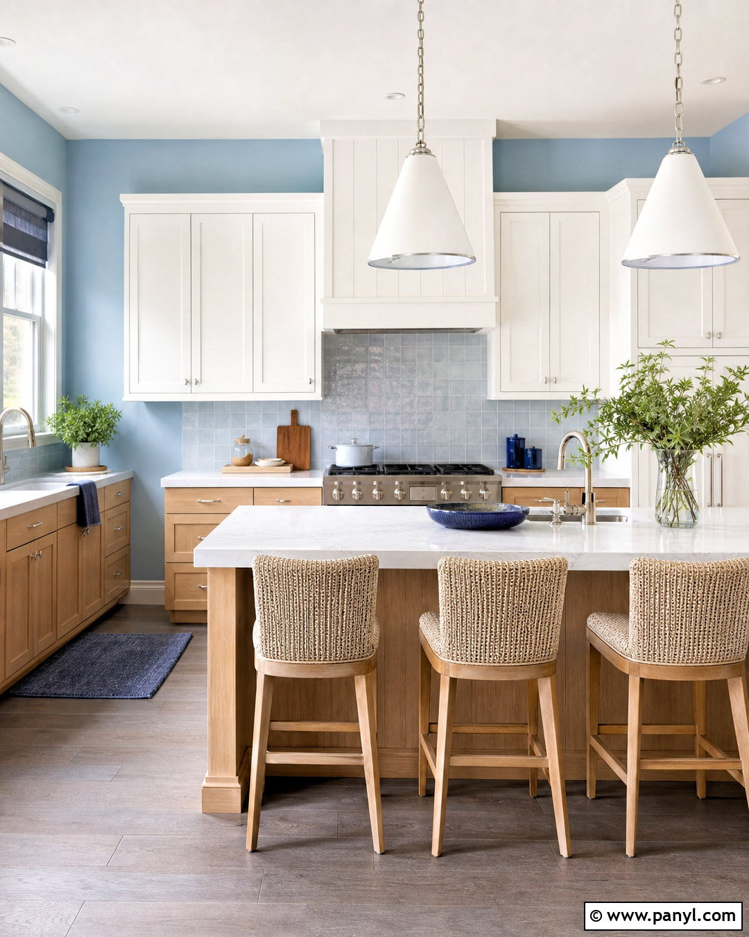 Maple Wood And Pale Blue Palette - 20 wooden color palette ideas