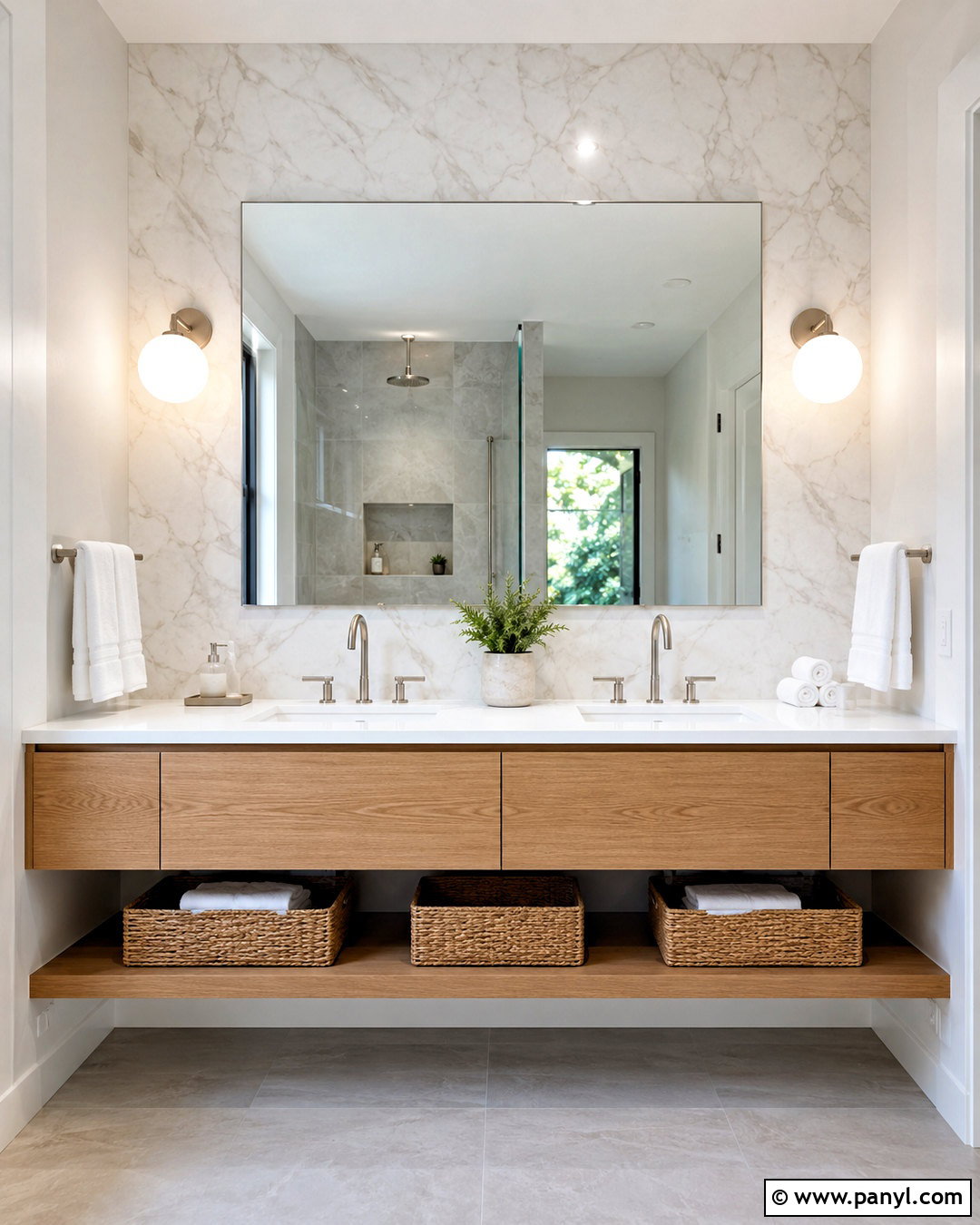 Marble Bathroom Vanity Wall - 20 marble wall decor ideas