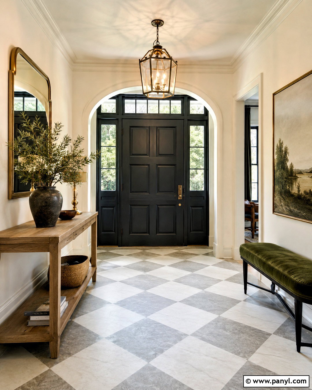 Marble Checkerboard Entryway - 20 marble texture ideas
