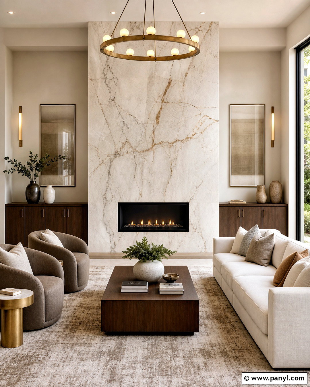 Marble Fireplace Accent Wall - 20 accent wall for living room ideas
