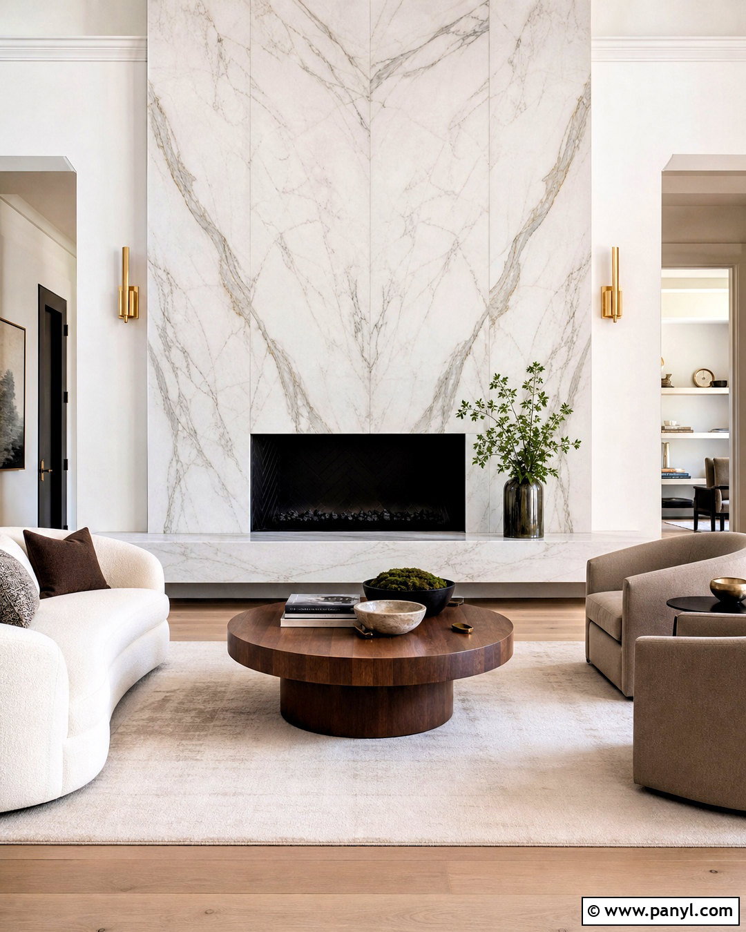 Marble Fireplace Accent Wall - 20 accent wall fireplace living room ideas