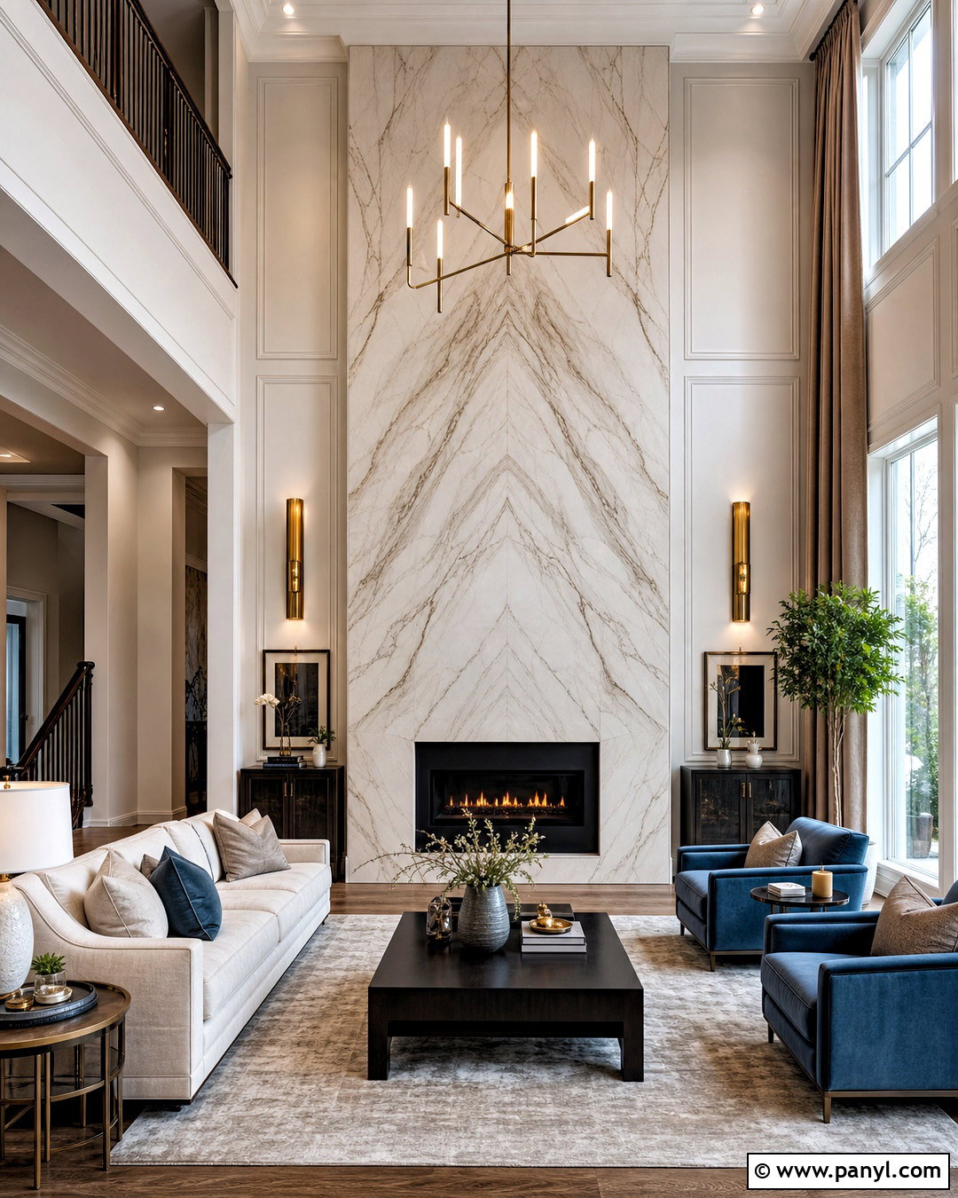 Marble Fireplace Wall - 20 tall fireplace wall high ceilings