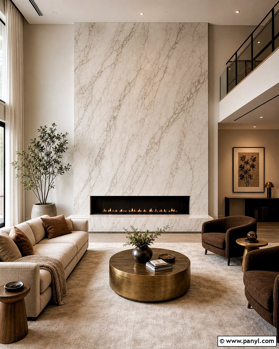 Marble Fireplace Wall - 20 flat fireplace wall ideas