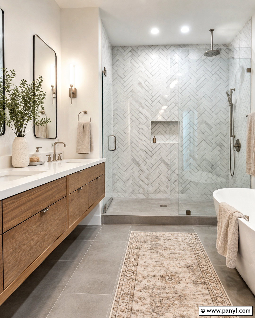 Marble Herringbone Bathroom - 20 marble texture ideas