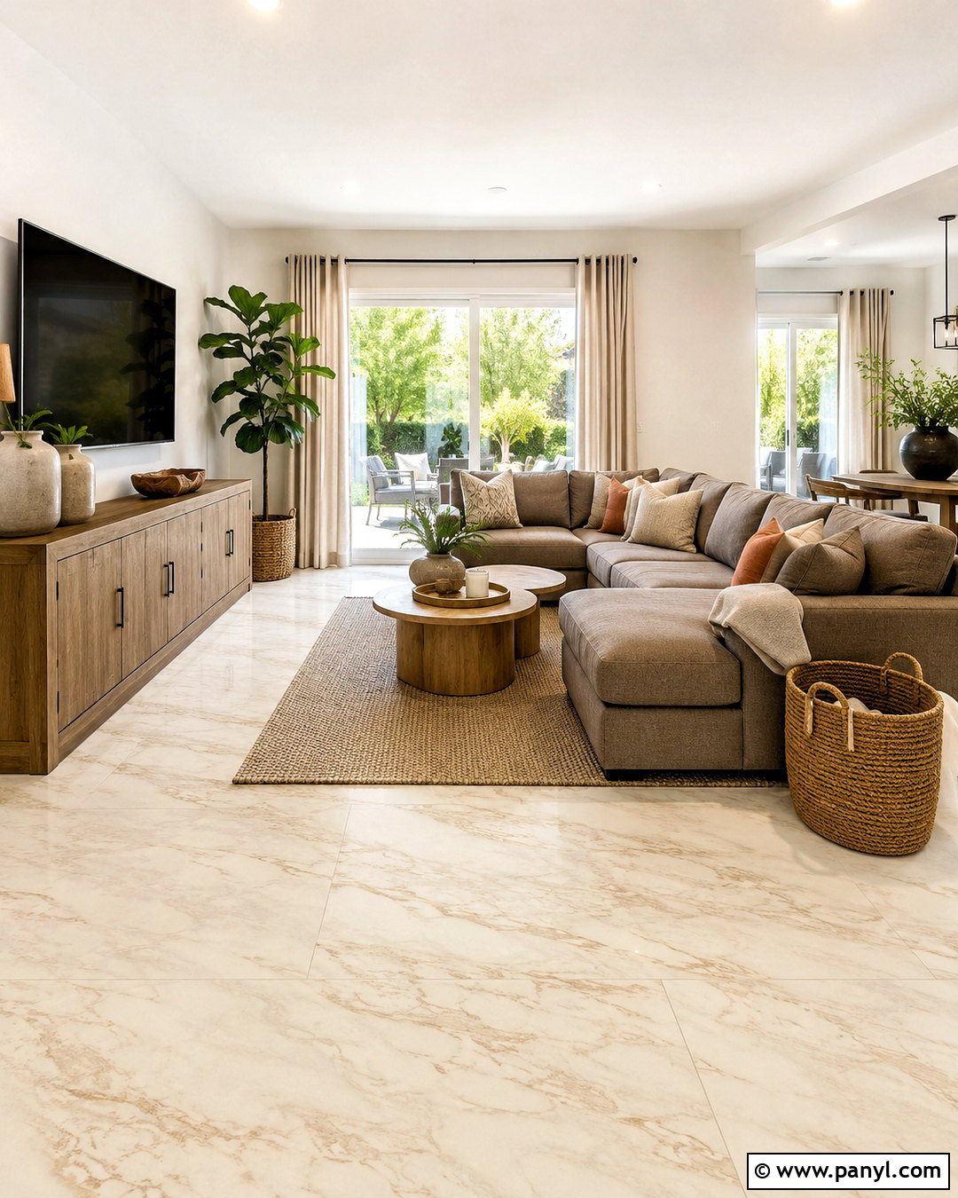Marble Look Porcelain Family Room - 20 marble texture ideas