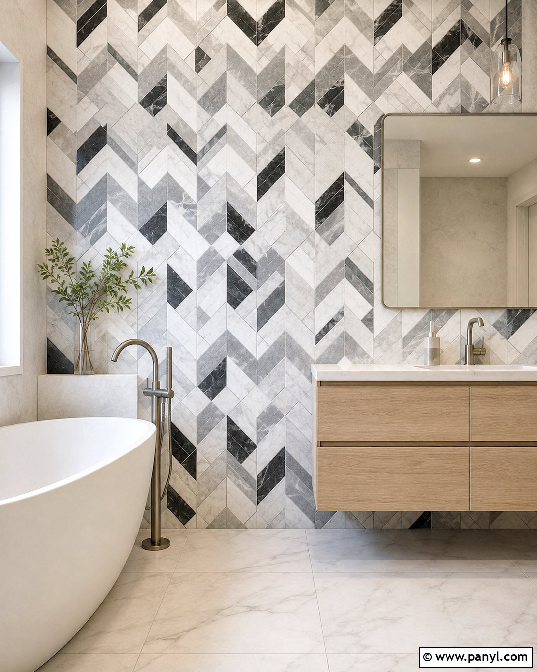 Marble Mosaic Bathroom Wall - 20 marble wall design luxury ideas
