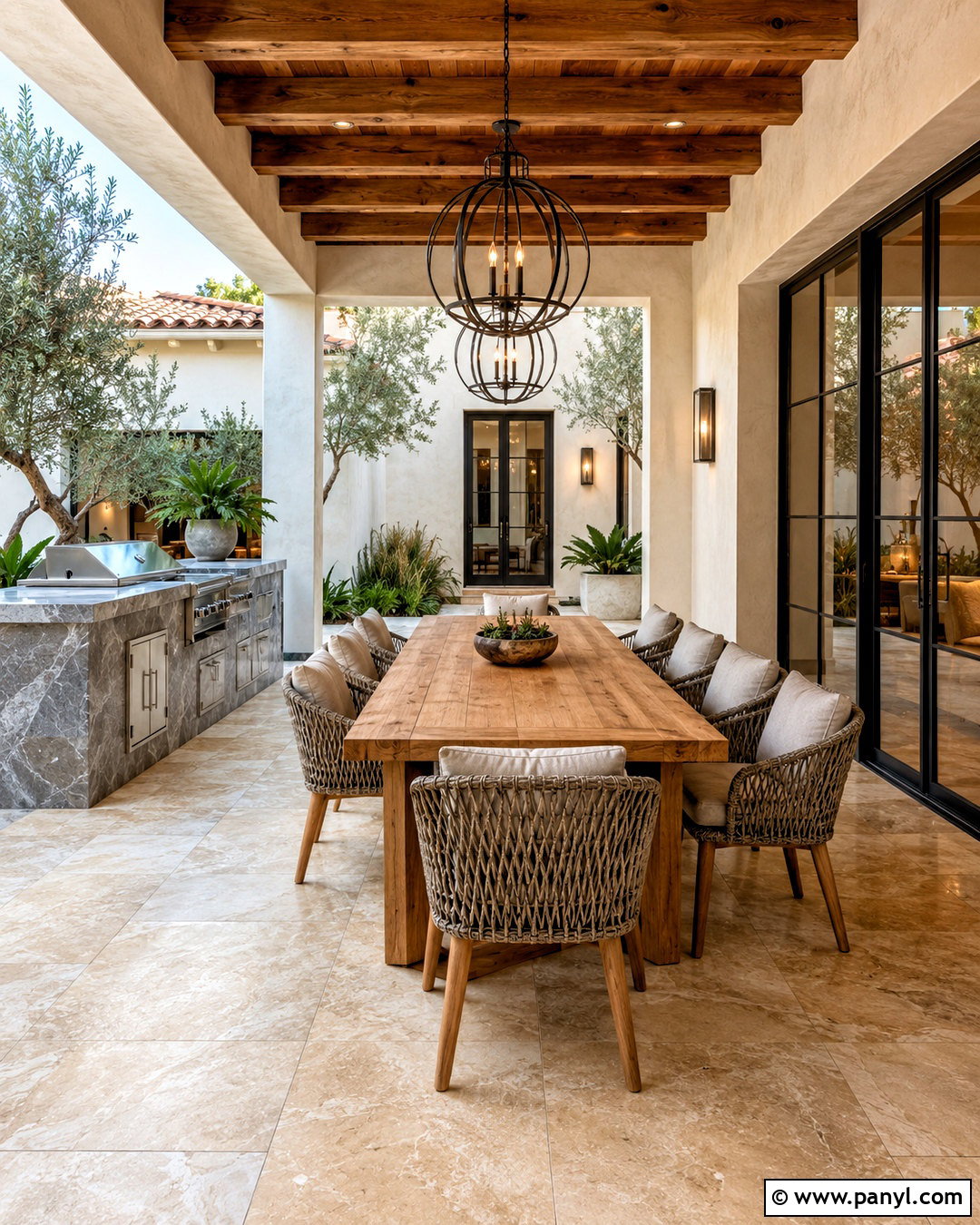 Marble Patio Dining Area - 20 marble texture ideas
