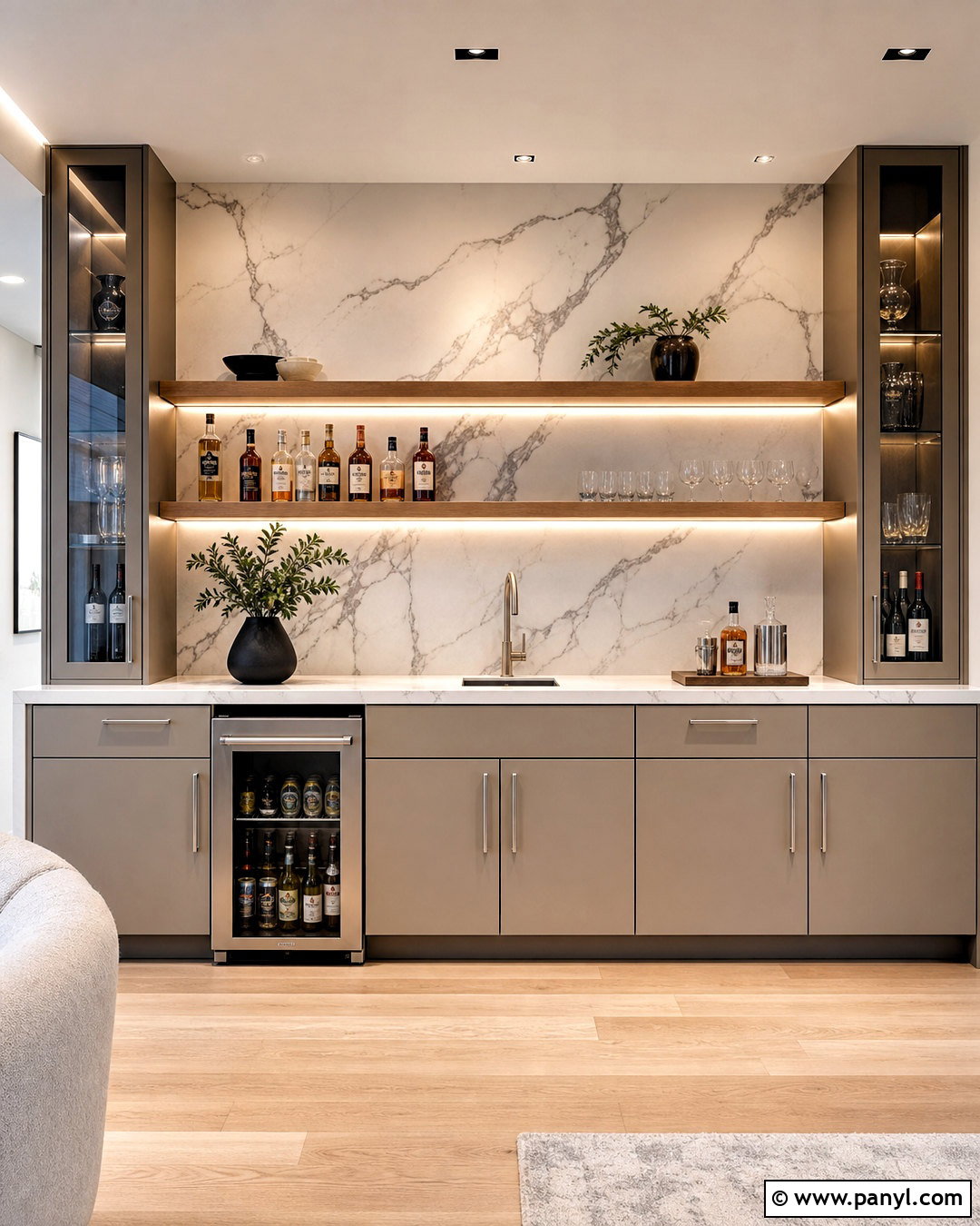Marble Slab Bar Wall - 20 behind bar wall ideas