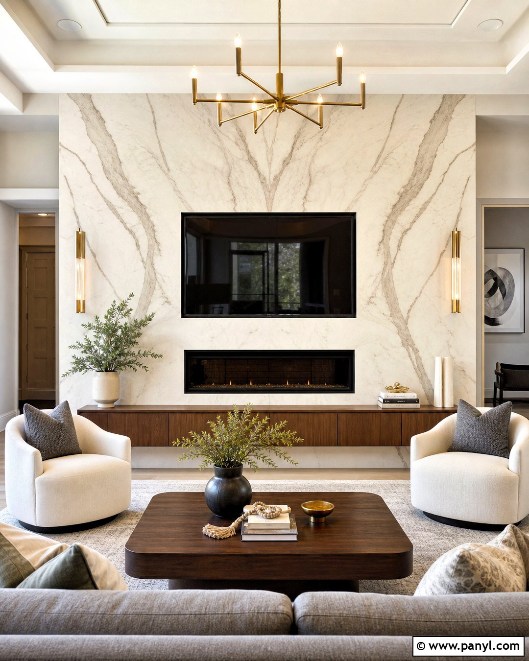 Marble Slab Fireplace Wall - 20 fireplace accent wall ideas