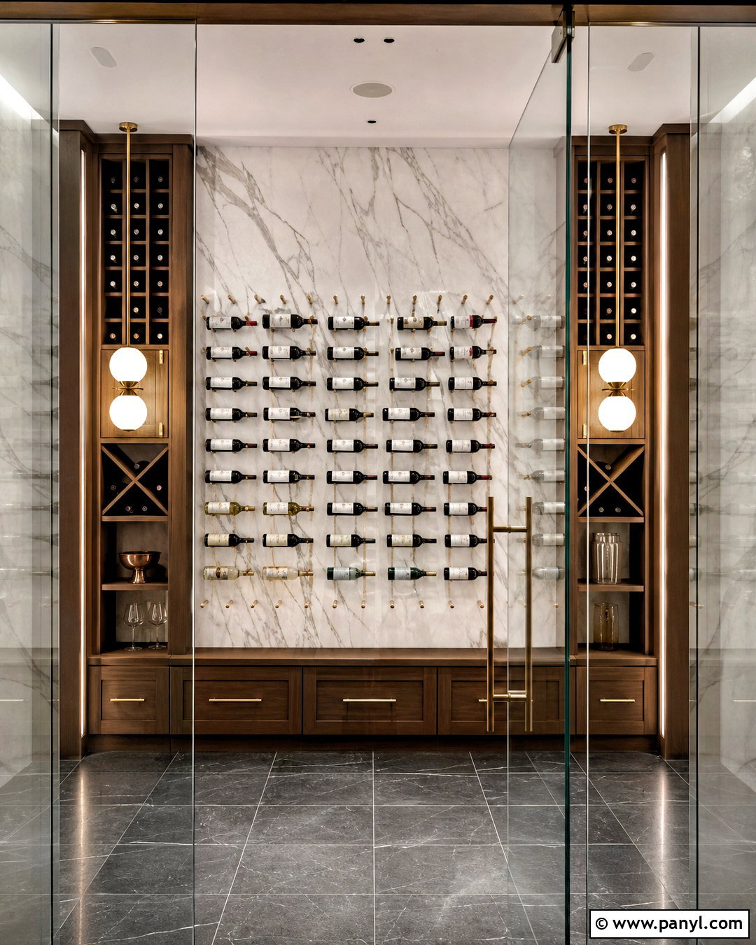 Marble Wine Cellar Wall - 20 wine cellar wall ideas