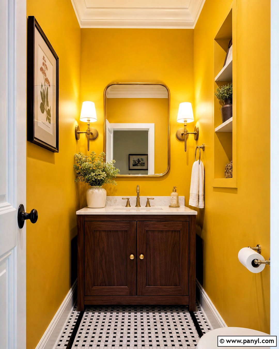 Marigold Yellow Paint Powder Room - 20 yellow paint colors