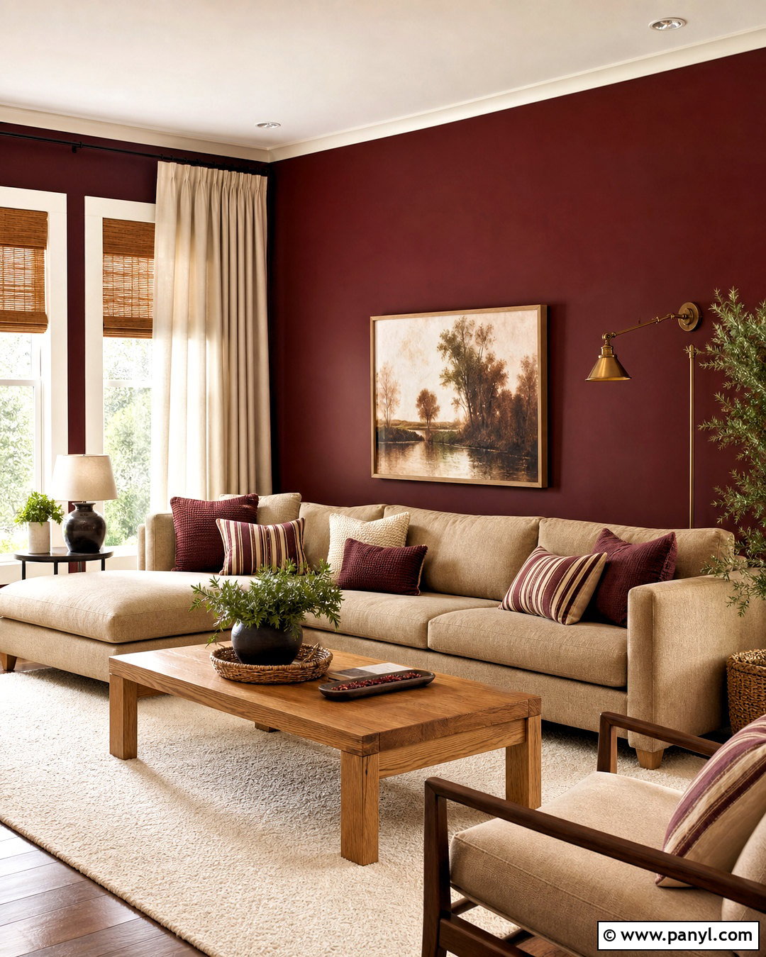 Maroon And Beige Accent Wall - 20 maroon accent wall ideas