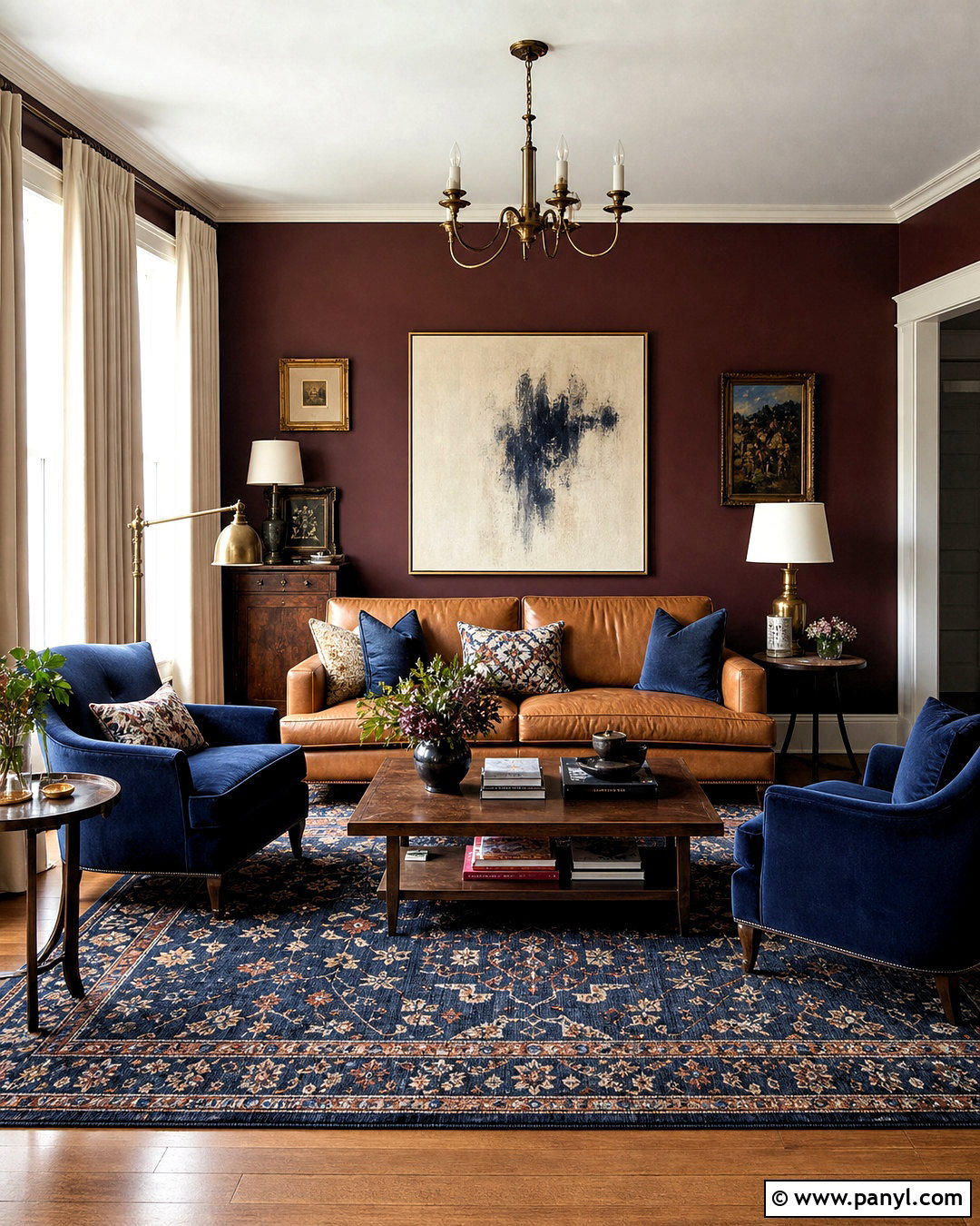 Maroon And Navy Accent Wall - 20 maroon accent wall ideas