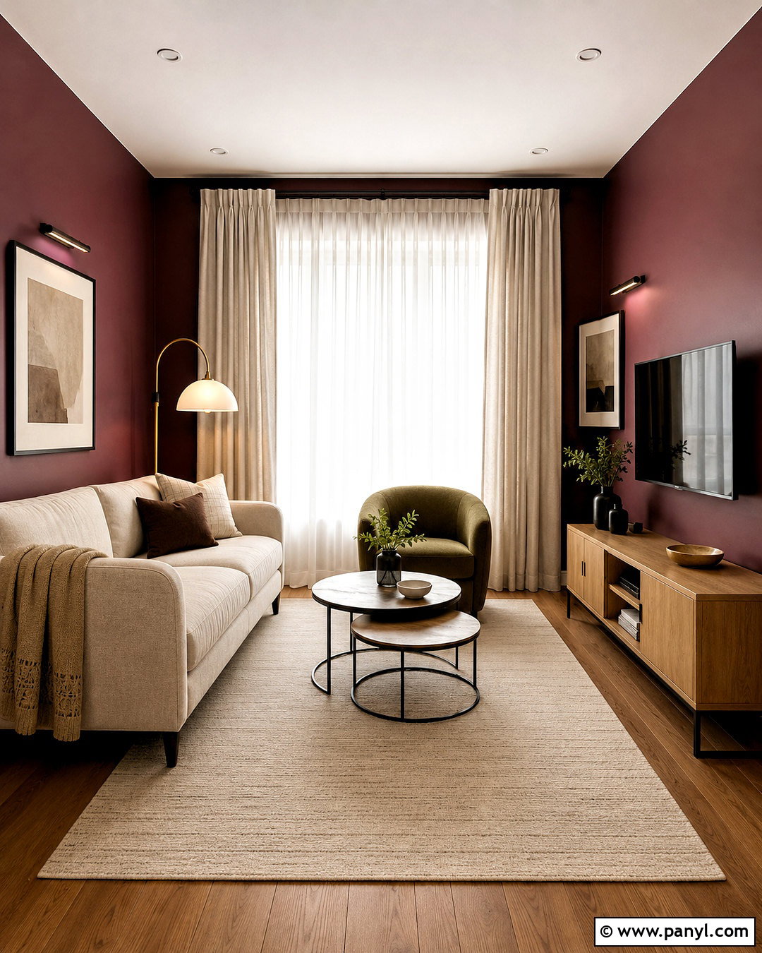 Maroon Apartment Living Room - 20 maroon interior ideas