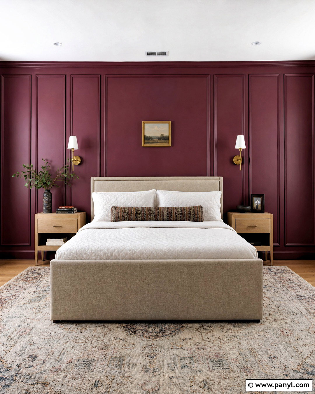 Maroon Board And Batten Accent Wall - 20 maroon accent wall ideas