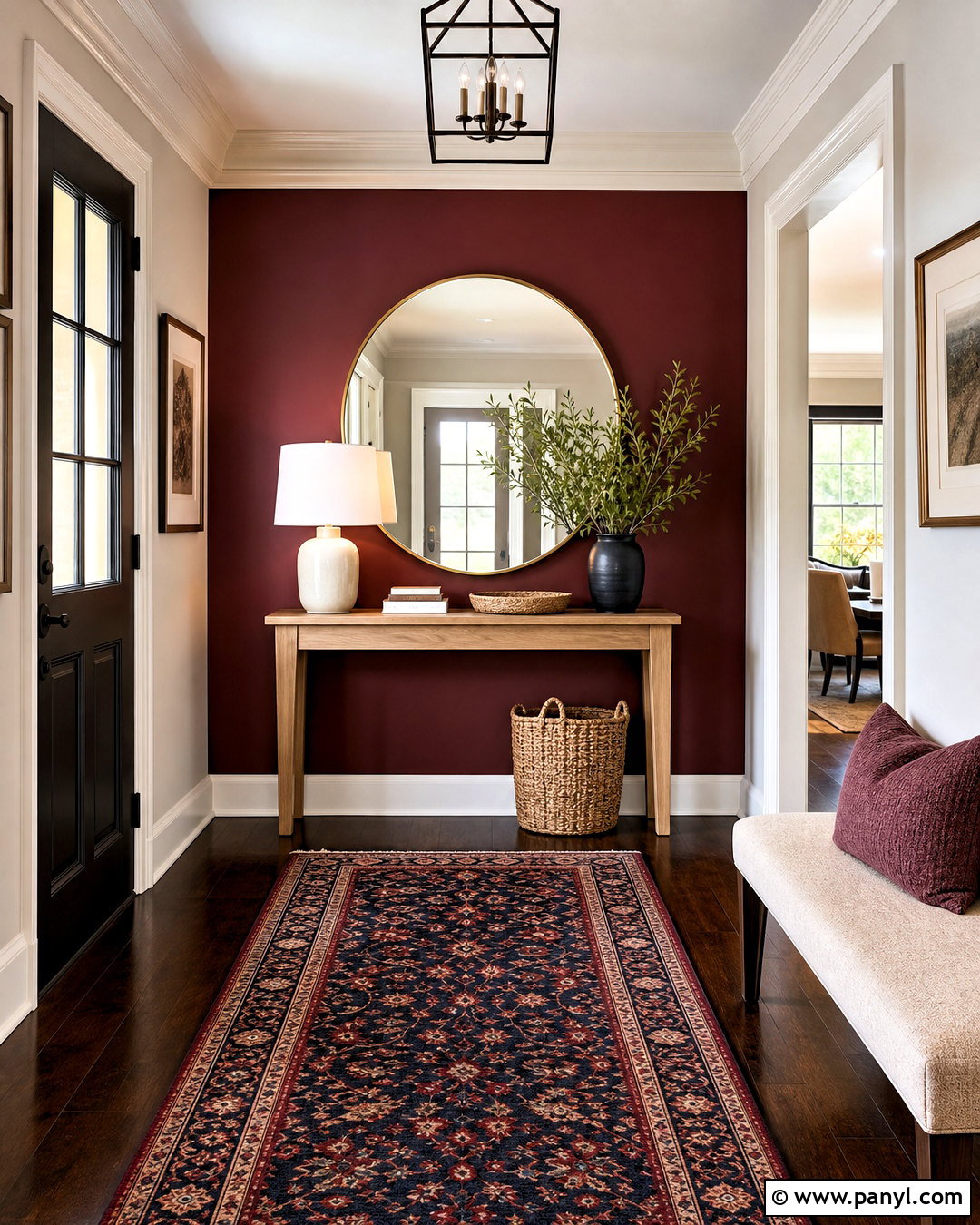 Maroon Entryway Accent Wall - 20 maroon accent wall ideas