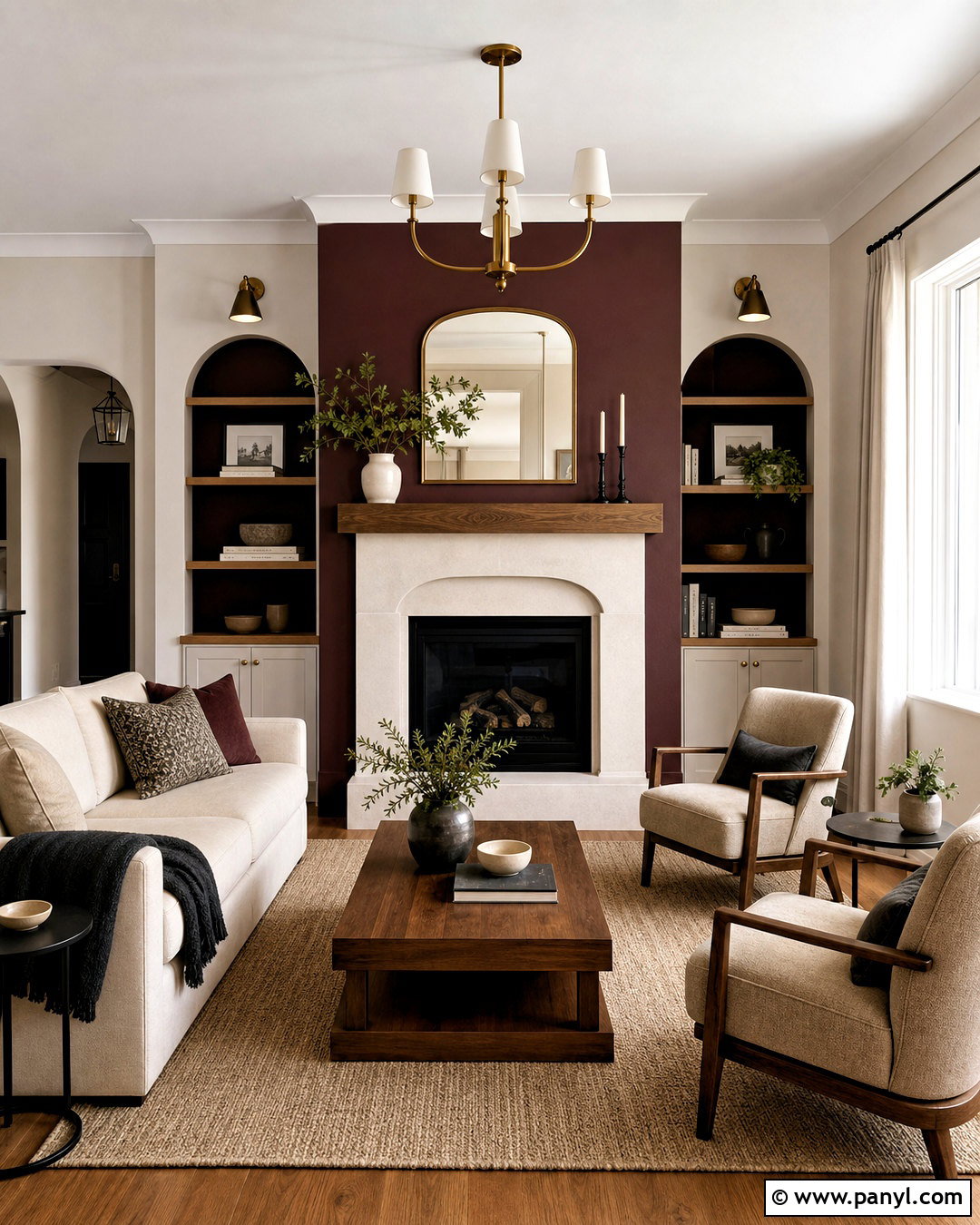 Maroon Fireplace Accent Wall - 20 maroon accent wall ideas