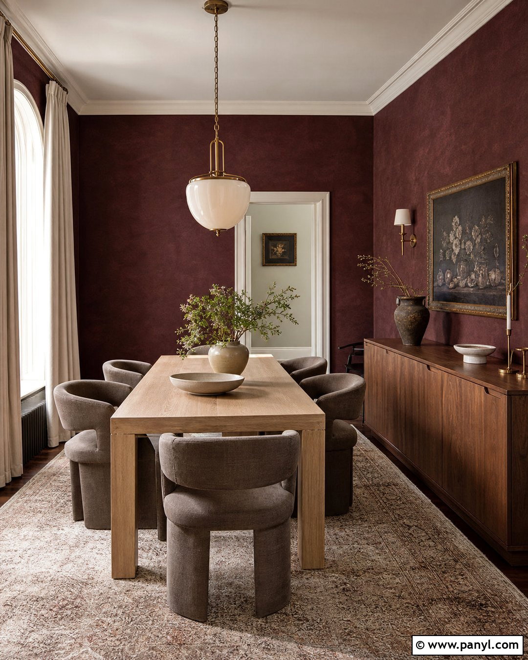 Maroon Limewash Dining Room - 25 Maroon Limewash Ideas