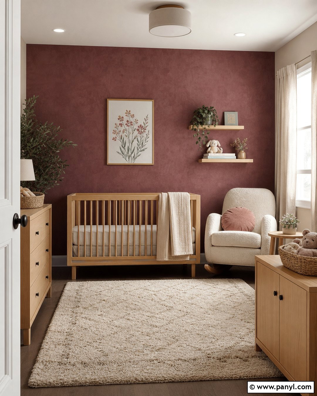 Maroon Limewash Nursery - 25 Maroon Limewash Ideas