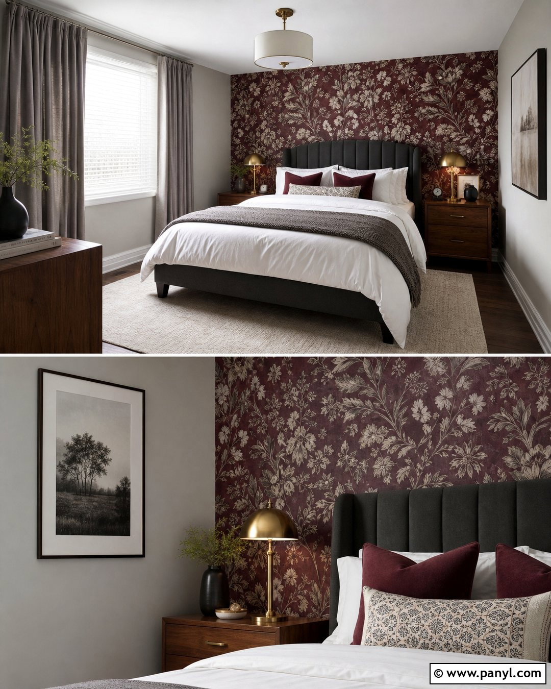 Maroon Wallpaper With Grey Walls - 20 Maroon And Grey Walls