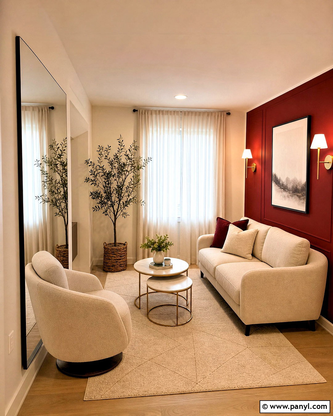Maroon Walls In A Small Living Room - 20 maroon walls living room ideas