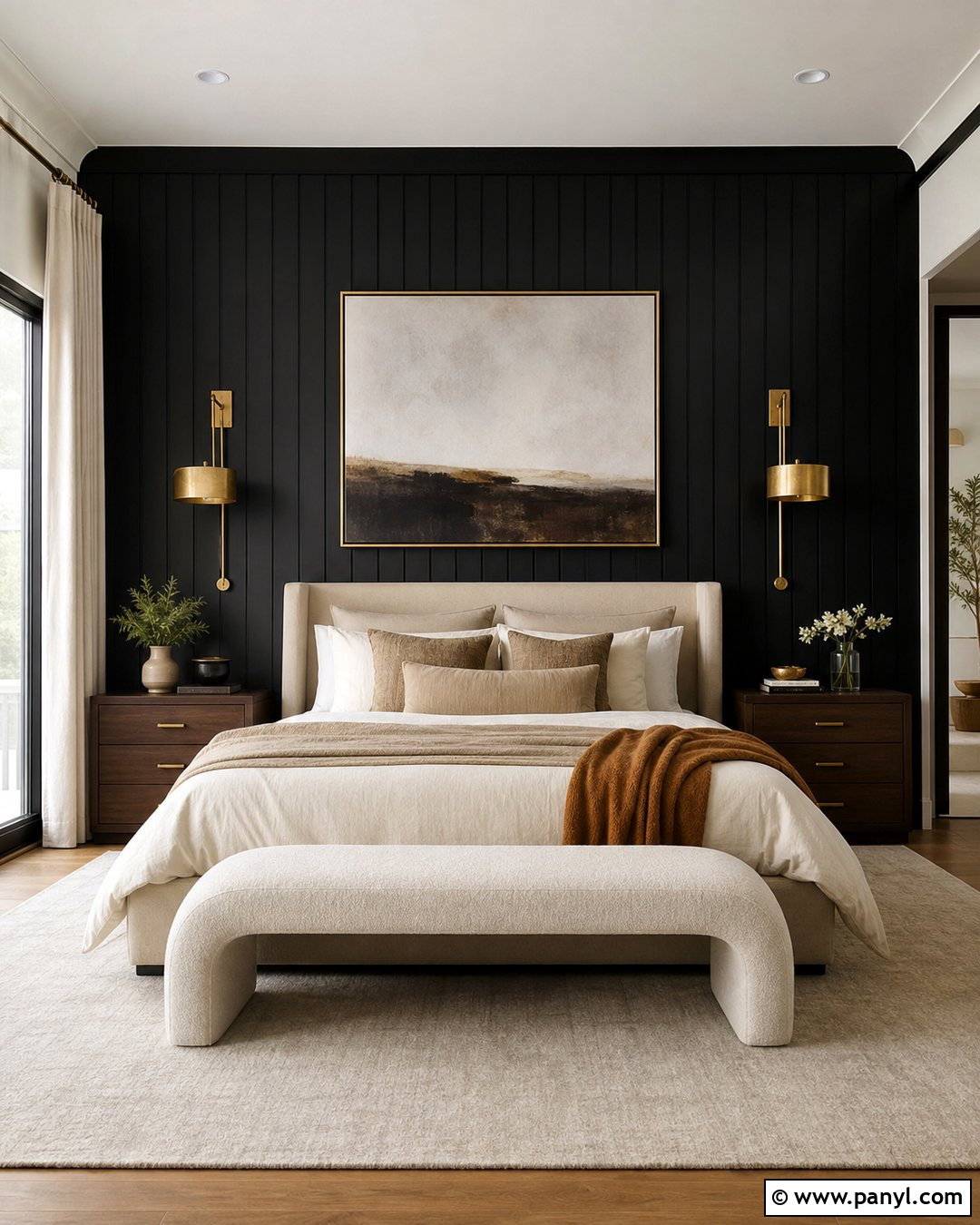 Master Bedroom Black Feature Wall - 35 black feature wall bedroom ideas
