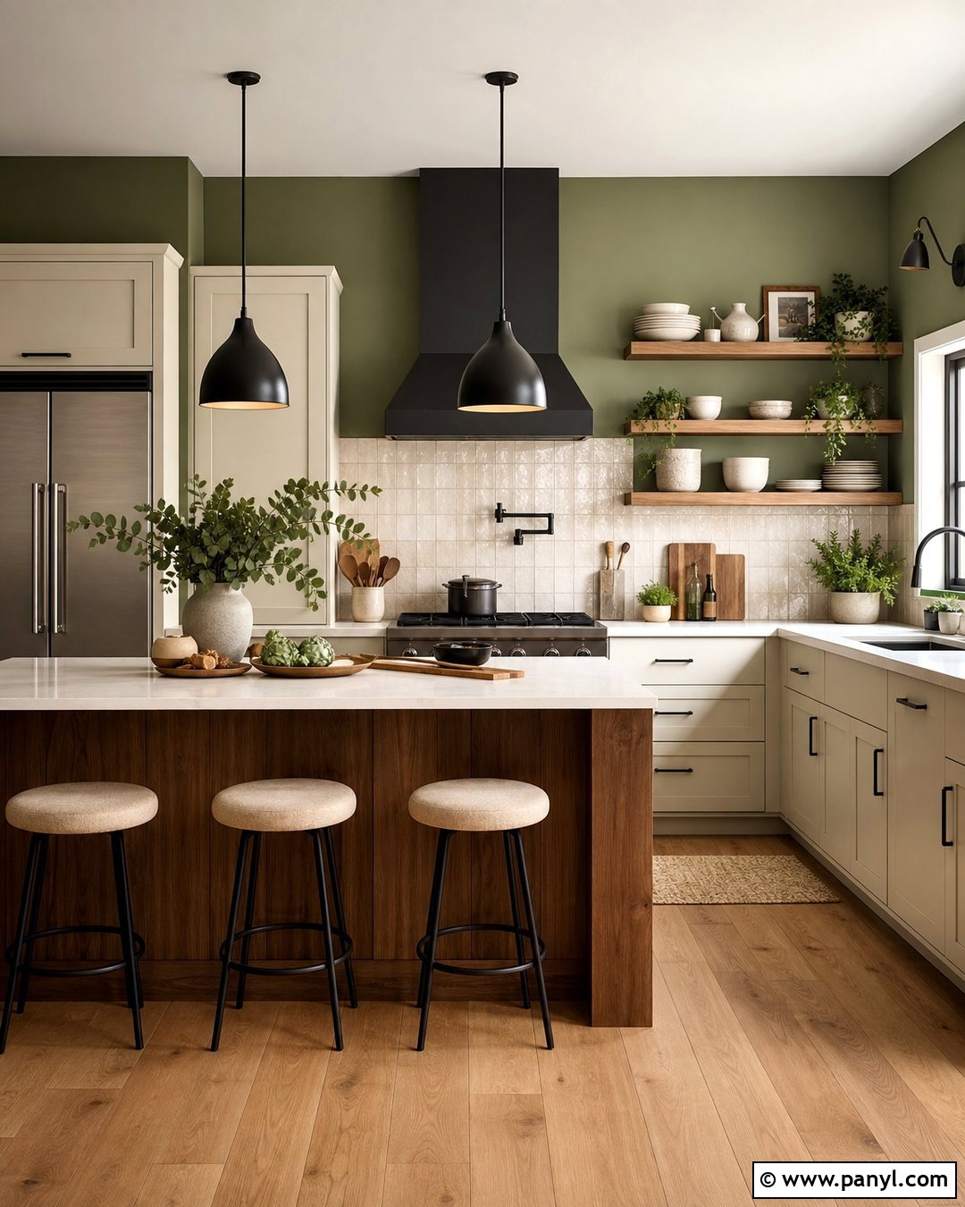 Matcha Green Kitchen Walls - 30 green wall colors
