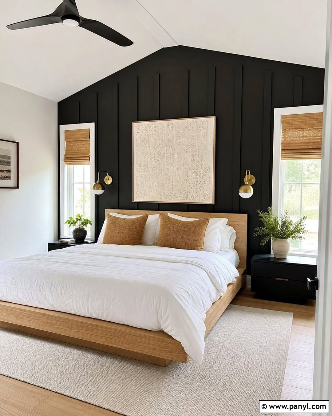 Matte Black Accent Wall - 20 Accent Wall Color For White Room Ideas