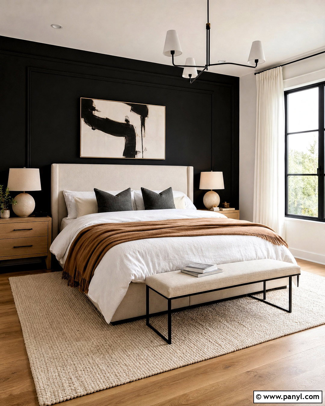 Matte Black Accent Wall Bedroom - 20 black accent wall bedroom ideas