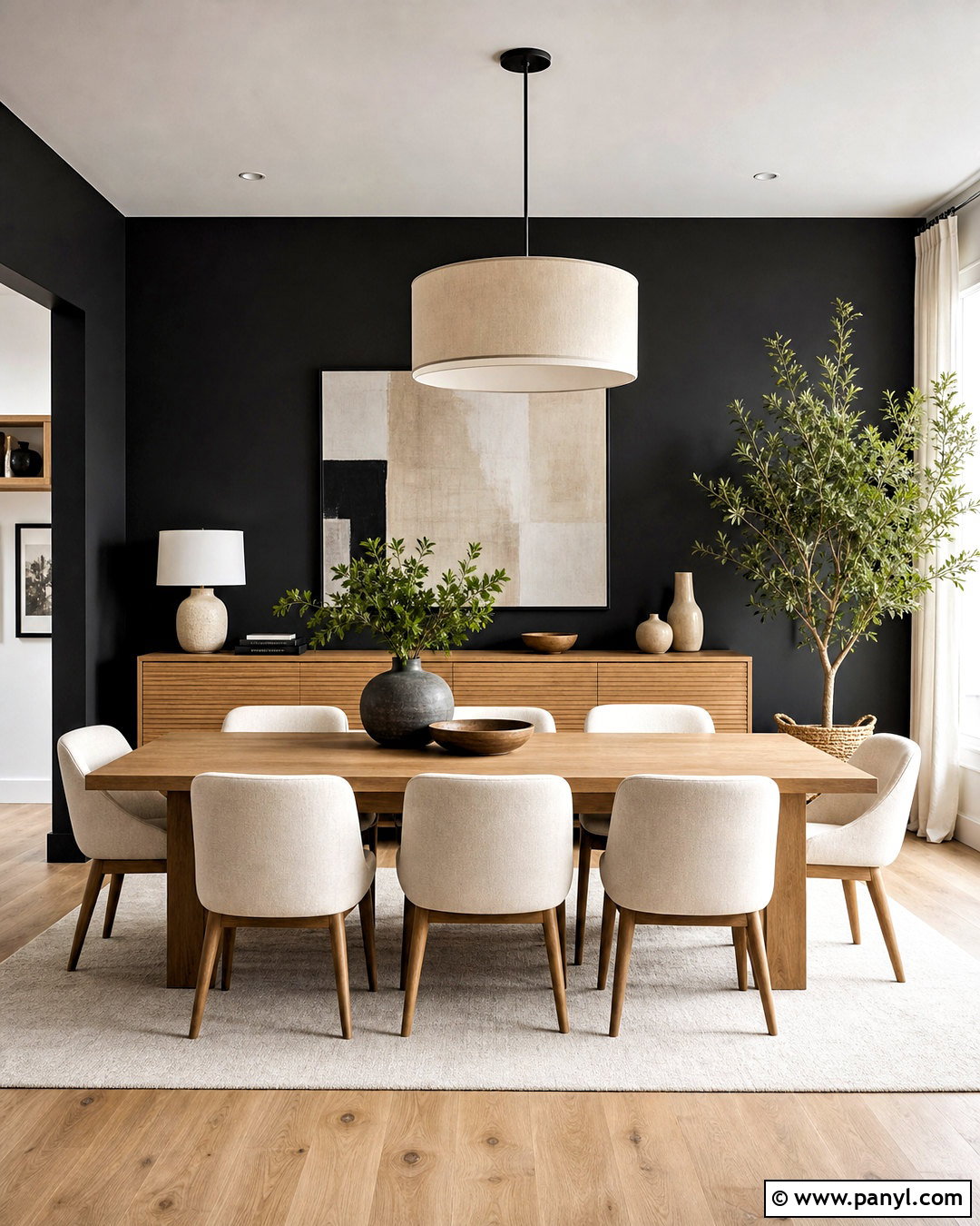 Matte Black Accent Wall Dining Room - 20 black accent wall dining room ideas
