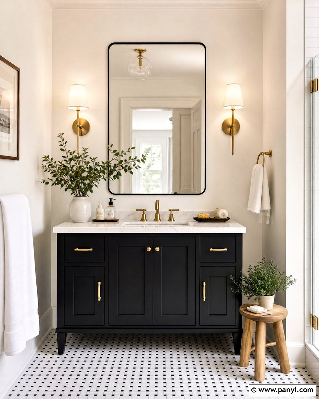 Matte Black Bathroom Vanity - 20 bathroom vanity color ideas