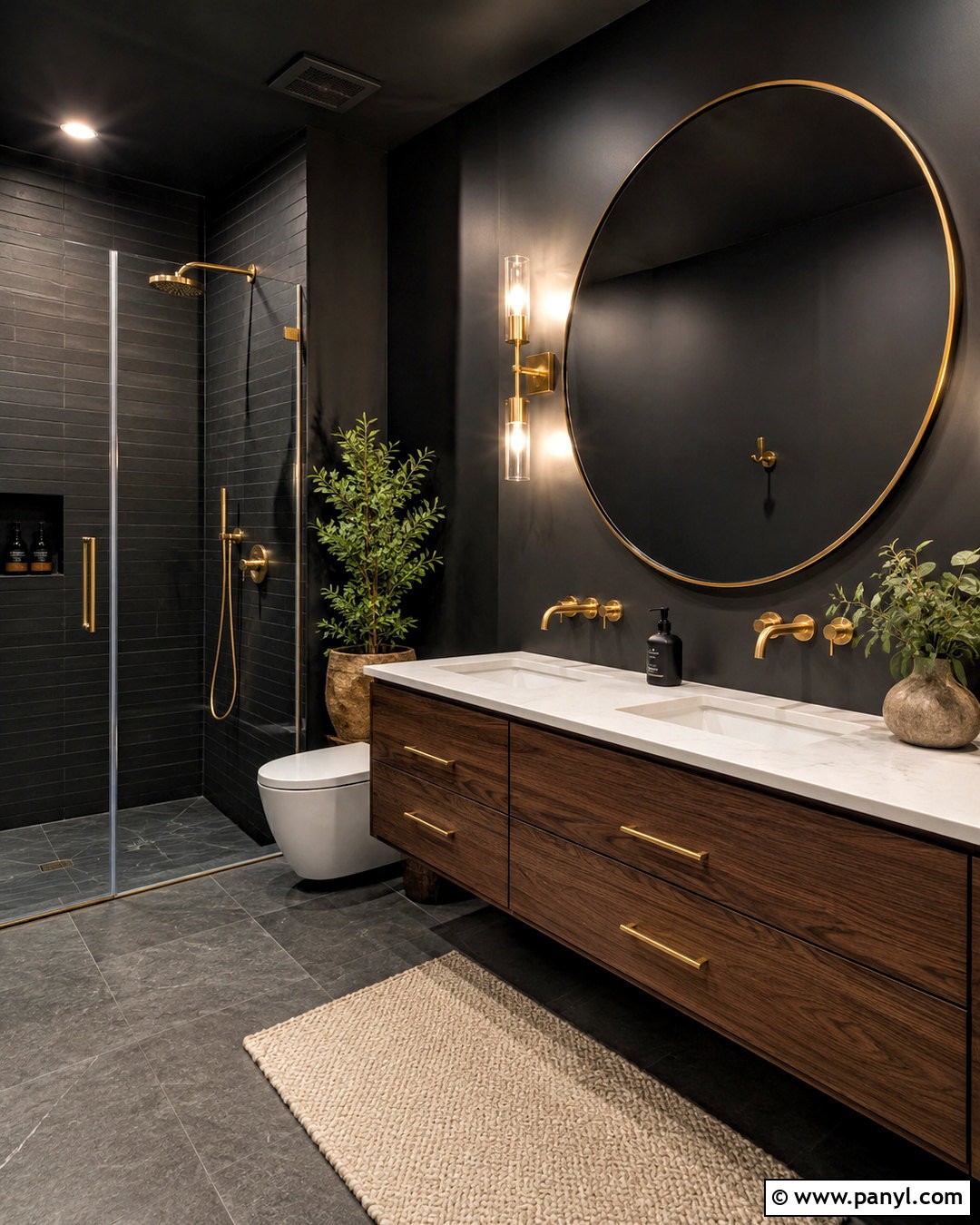 20 Black Bathroom Aesthetic Ideas for a Moody Luxe Look