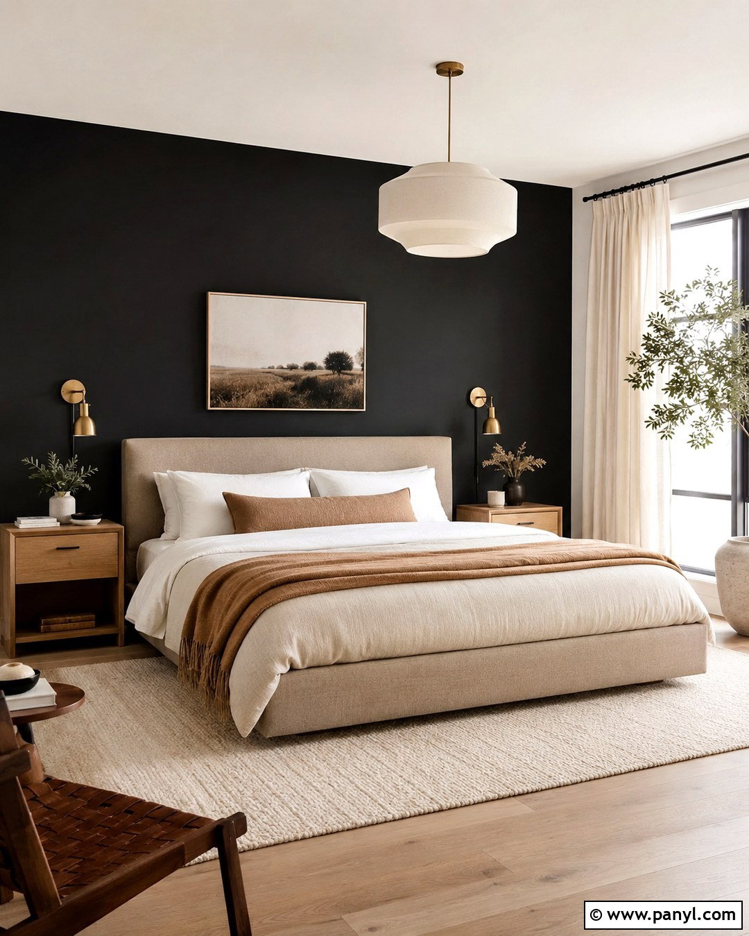 Matte Black Bedroom Wall - 20 Mat Black Wall Ideas